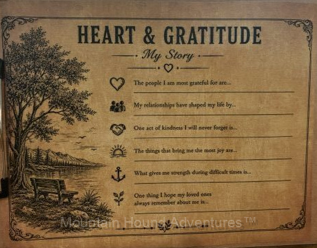 Heart and Gratitude memory page