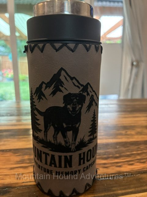 Mountain Hound Adventure Memory Capsule and wooden box